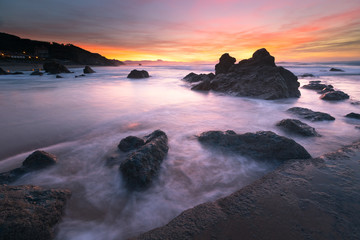Spot from Ilbarritz beach, at Biarritz, Basque Country.