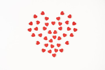 red heart on white background