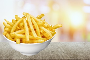 Homemade pile of appetizing french fries