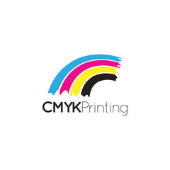 CMYK printing logo icon graphic design template