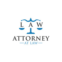 Attorney at law logo icon graphic design template