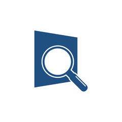 Magnifying glass searching logo icon graphic design template