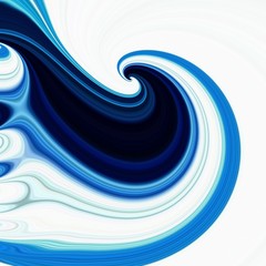 Blue white liquid fractal lines 