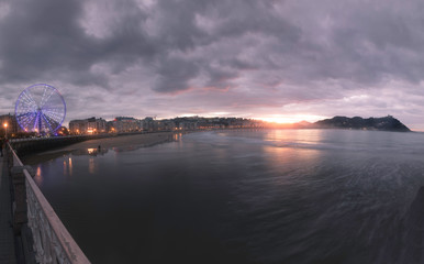 Fototapeta premium Donostia-San Sebastian is one of the most beautiful city of Europe, the pearl of the Cantabric sea an in 2016 European Capital of Culture.