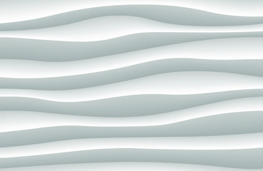 Obraz premium Biały geometryczny tło z fala teksturami. 3d gładkie nowoczesne czarno-białe tło dla plakatu, ulotki lub okładki. Rozmiar A4. Architektura bezszwowe ściany szary projekt powierzchni.