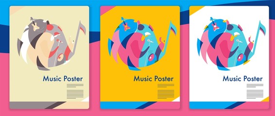 Jazz music concert poster template