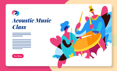 Percussion music concert template.