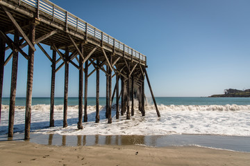 Northern California pier on the Pacific Ocean