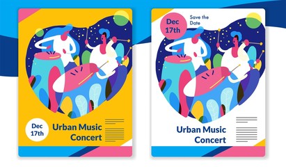 Urban percussion music concert