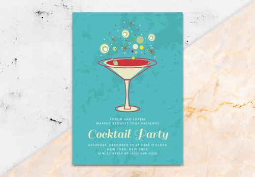 Cocktail Party Invitation Layout