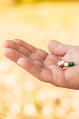 Medication in hand