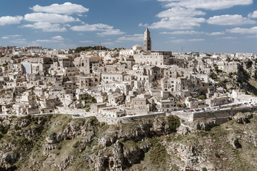 Matera in region Bazylikata, Italy - commonly referred to as "town carved out of the rock"
