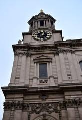 Fototapeta na wymiar St Pauls Cathedral. North side with tree, dome, walls and windows. London, United Kingdom.
