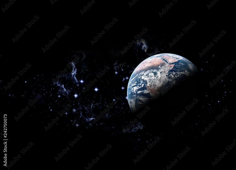 Canvas Prints planet earth among deep dark space with stars and nebulae. elements of this image furnished by nasa.