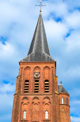 Romanesque church tower in Bruges