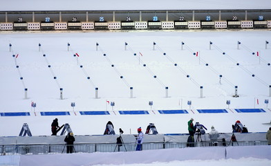 Schießanlage beim Biathlon