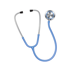 Colored stethoscopes icon, medical equipment for doctor, heart shape, vector illustration isolated on shite background