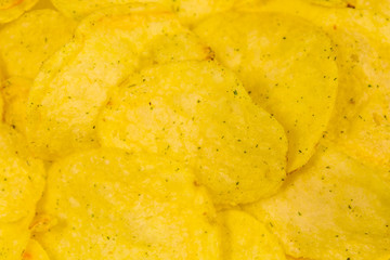 Texture of potato chips for the background