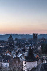 Allassac (Corrèze – France) – Vue générale au coucher du soleil