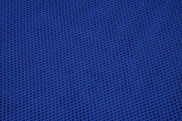 Blue sport fabric texture background. Sports shirt nylon's texture cloth. 