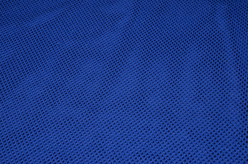 Fototapeta na wymiar Blue sport fabric texture background. Sports shirt nylon's texture cloth. 