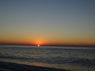 BELLISSIMA ALBA SUL MARE IN INVERNO IN LIGURIA