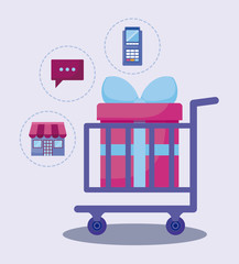 social media marketing with shopping cart