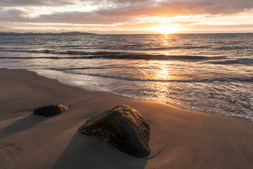 Sunset over the Pacific Ocean