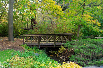 Fototapeta premium Footbridge in a Park