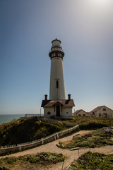 Fototapeta na wymiar ocean lighthouse on the coast of california