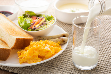 タイトル	朝食にミルク
