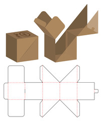 Box packaging die cut template design. 3d mock-up