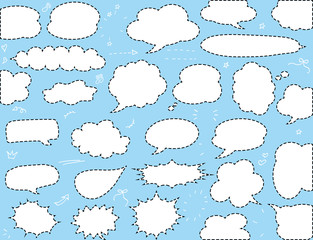 Fototapeta premium 点線 吹き出し セット