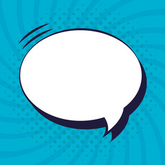 speech bubble pop art style