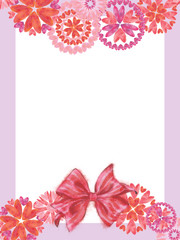 Pink Heart Flowers Wreath Template with Text Space. Valentine Day, Wedding, and Romantic Event Design for Print, Advertisement, Display, and Decoration.