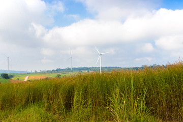 Windmill turbine field for electric production at Khao Kho, Petchabun, Thailand