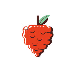 fresh strawberry fruit isolated icon