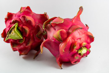 dragon fruit pitaya isolated on white background