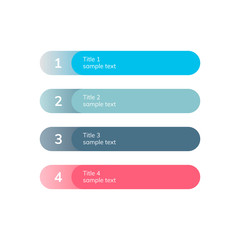Numbered list business element vector