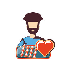 man player video game with life bar