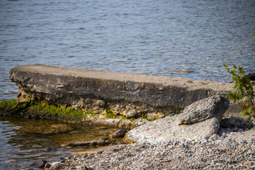 Rock edge at beach