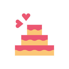 Silhouette icon wedding cake