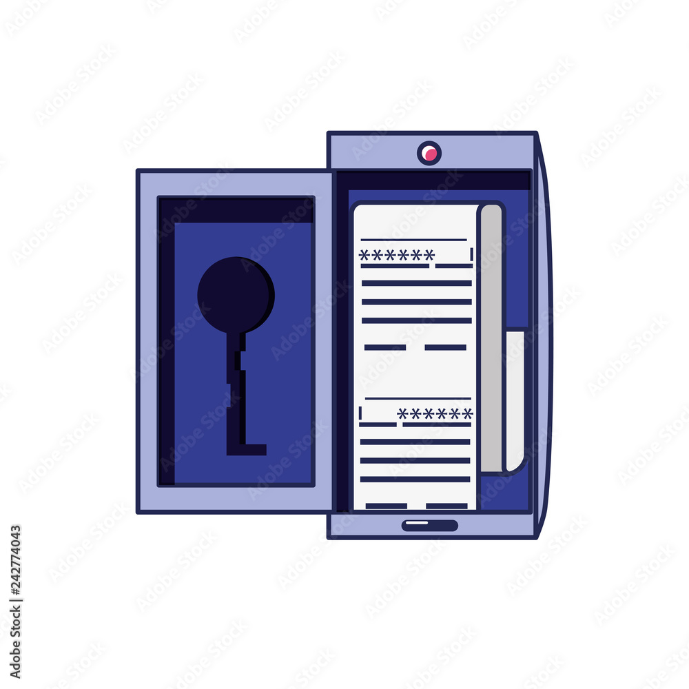 Poster smartphone device with document password