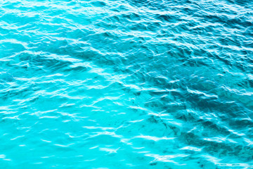 Background shot of aqua sea water surface ,bokeh (out of focus)