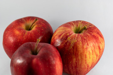 red apples isolated on white background