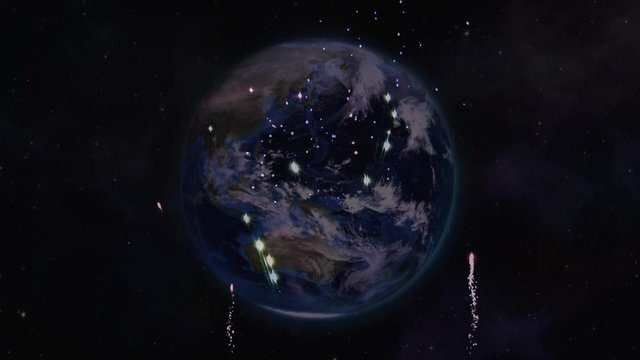 Animated firework video