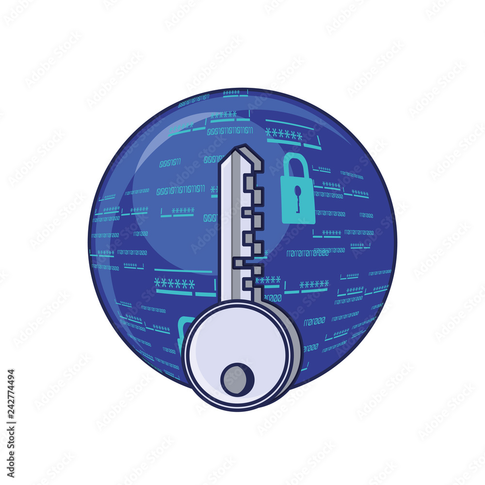 Poster sphere browser with key and padlock