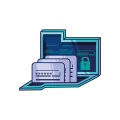 folder with document and secure protection