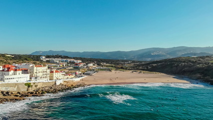 Vista da Praia das Maçãs em Sintra Portugal