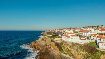 Fototapeta na wymiar Vista da Praia das Maçãs em Sintra Portugal